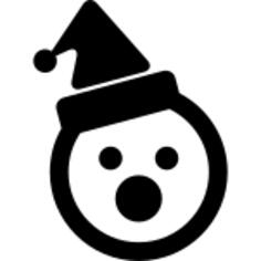 Snowman face with a bonnet