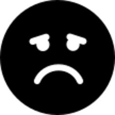 Sad emoticon square face