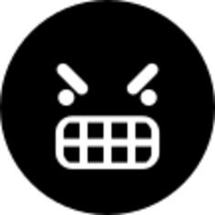Furious emoticon square face