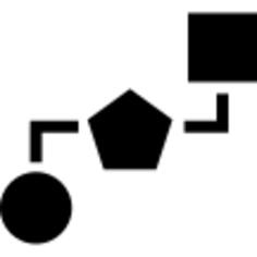 Block scheme of three geometrical shapes