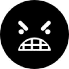 Anger emoticon square face