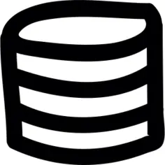 Database gross rustic lines symbol