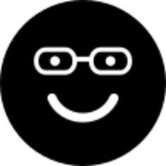 Student smiling emoticon square face