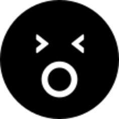 Yawning emoticon square face