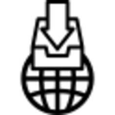 World grid outline with drive and arrow