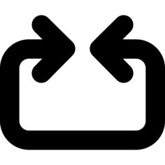 Double arrow in a rectangle outline
