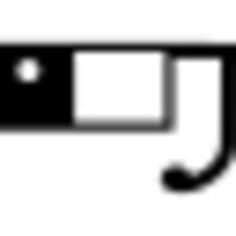 Google glasses from top view