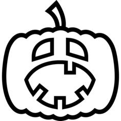Halloween pumpkin head outline