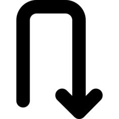 Down arrow angle