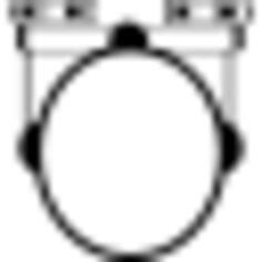 Google glasses from top view on a person head
