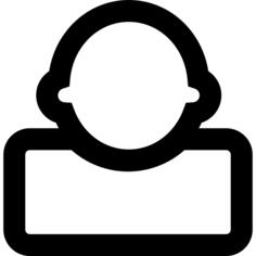男性用户界面概述了符号