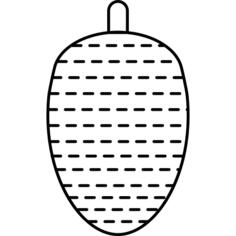 Oval shaped ornament