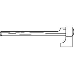 Axe cutting tool in horizontal position
