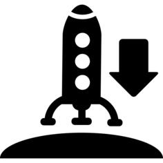 Rocket descending to Earth