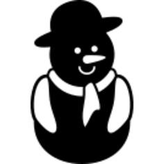 Snowman with hat and scarf