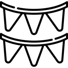 细长三角旗