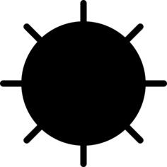 Sun black shape variant with thin rays