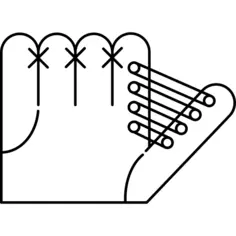 Gloves variant with white details