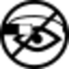 Google glasses not allowed symbol