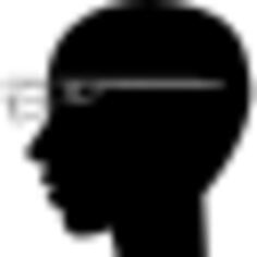 Google glasses on bald head