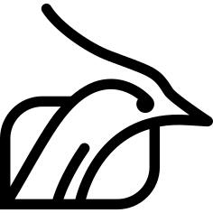 Bird head outline inside a shape background