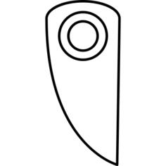 Knife blade silhouette
