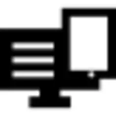 Monitor and mobile phone or tablet