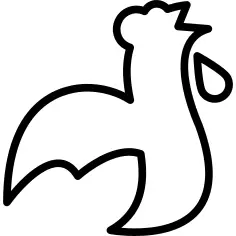 Dragon outline with droplet