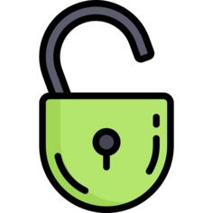 Open padlock