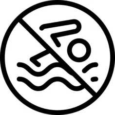 No swimming