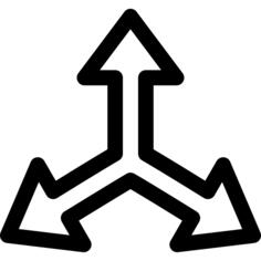 三个箭头