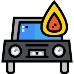 Burning car