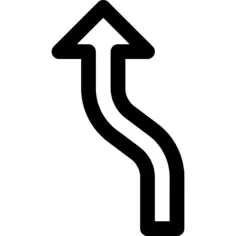 Curved arrow