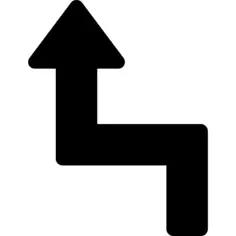 Curved arrow