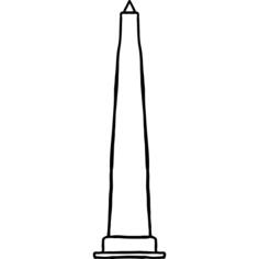 Walled obelisk