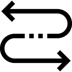Curved arrow