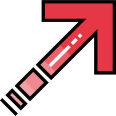 Diagonal arrow
