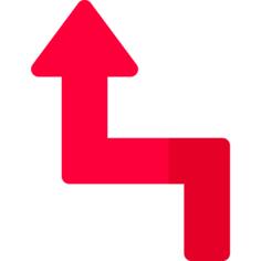 Curved arrow