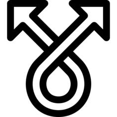 Curved arrows