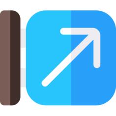 Diagonal arrow