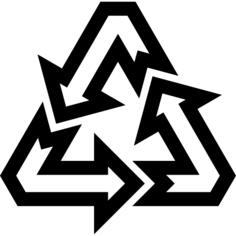 Curved arrow