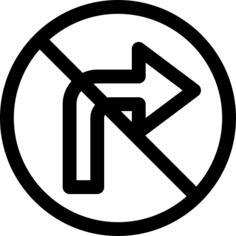 No turn right