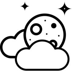 多云的夜晚