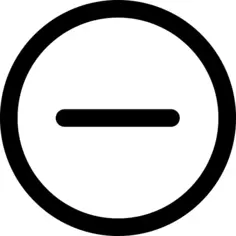 Minus circular button outline