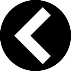 Left arrow angle in circular button