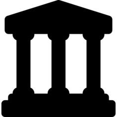 Bank building with columns