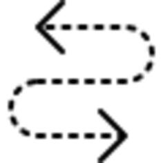 Curved arrow