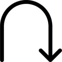 Curved arrow