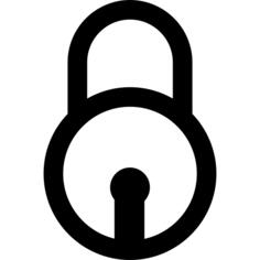 Padlocked locked of circular shape for security