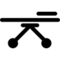 Hospital litter with wheels